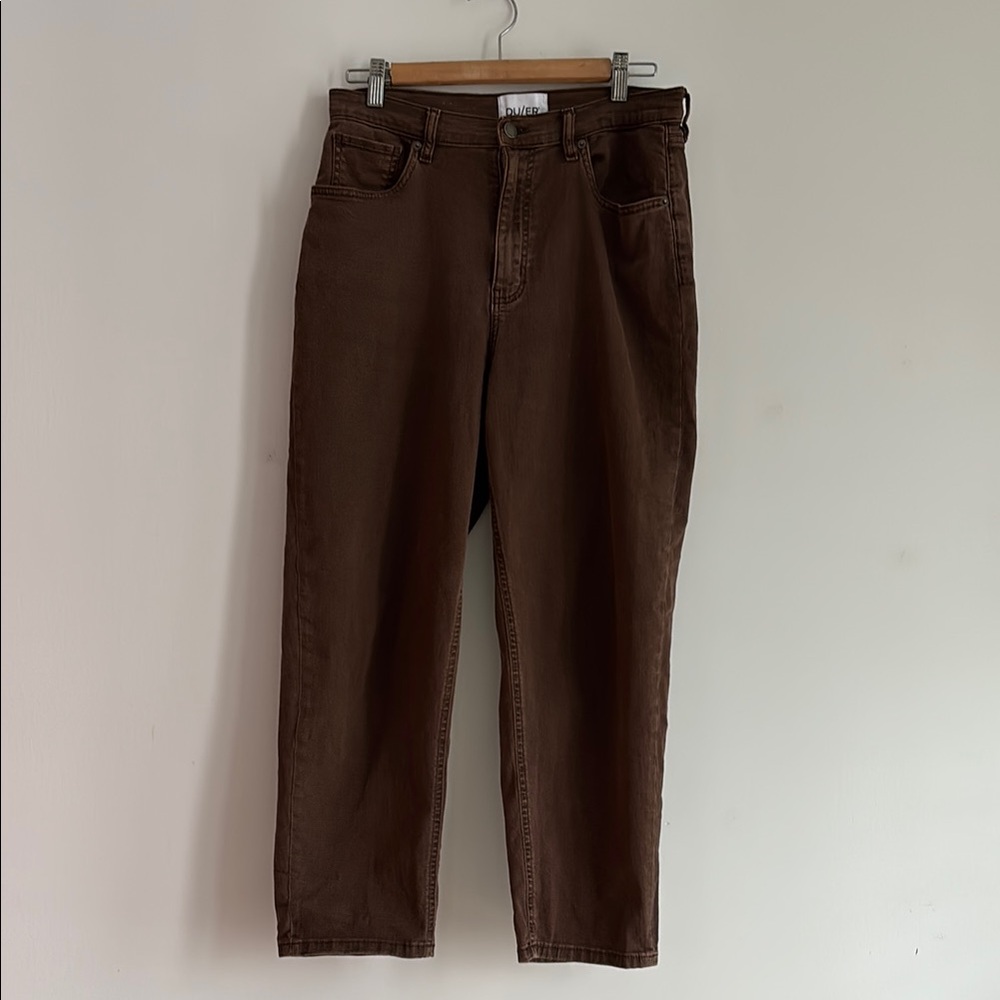 DUER Brown Straight Pants